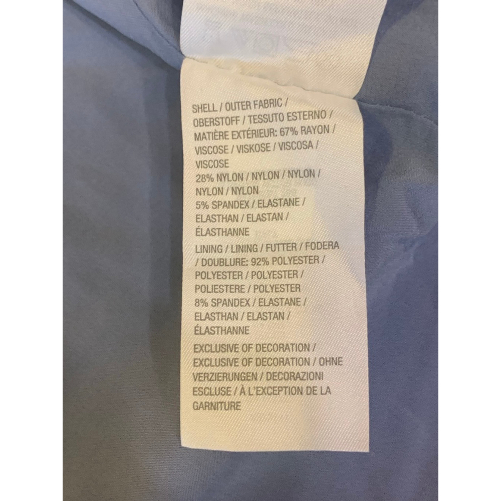 Elizabeth & Clarke Military Style Jacket 6 Blue Detailed stitching Stain Protect - Picture 7 of 13